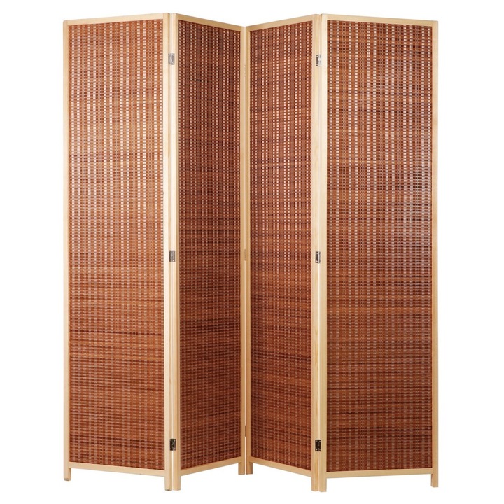 Paravan decorativ bambus maro 200 x 180 cm