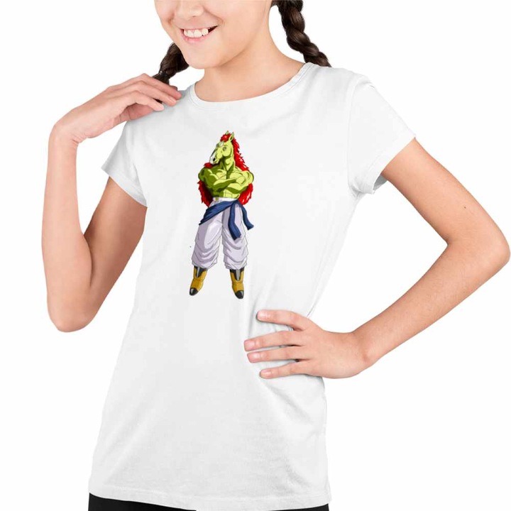 Tricou Copii Fete BoJack Horseman Dragon Ball Z Vegeta, Fehér