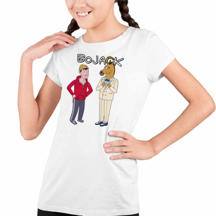Tricou Copii Fete BoJack Horseman Todd Chavez, Fehér