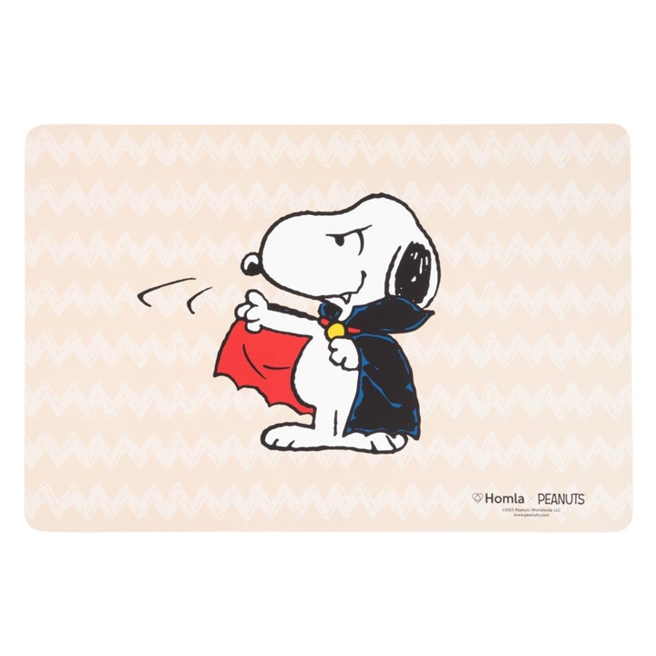 Serveta HALLOWEEN SNOOPY, HOMLA, 35x45cm, model cu Snoopy, material MDF si pluta