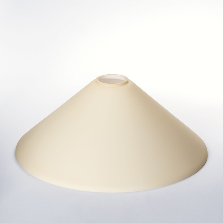 Abajur conic din sticla groasa ARTDESIGN 446, Ø 300 mm, finisaj sampanie mat ORION