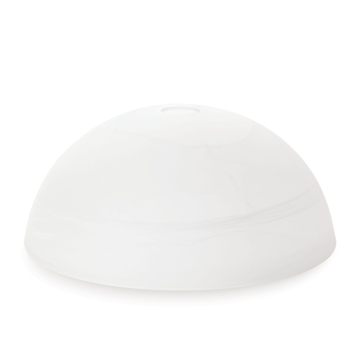 Abajur rotund din sticla groasa 6-1484, Ø 360 mm, finisaj alabastru ORION