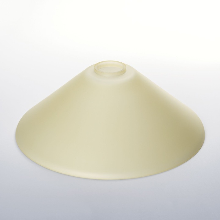 Abajur conic din sticla groasa ARTDESIGN 445, Ø 220mm, finisaj osampanie mata ORION