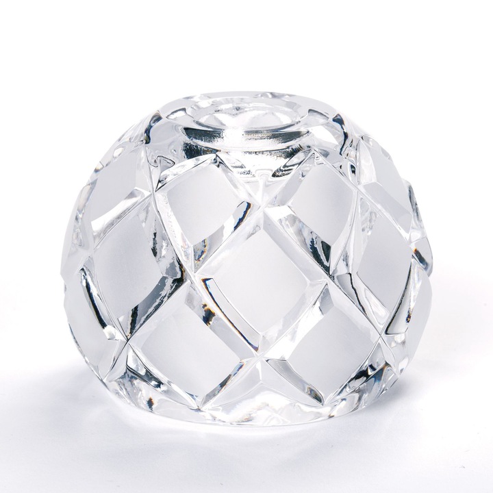 Abajur decorativ din sticla groasa MADERNO 496, Ø 80mm, finisaj clar decupat transparent pentru soclu G9 ORION