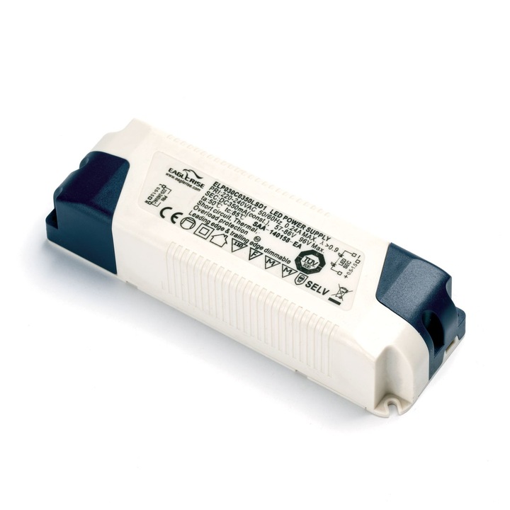 Driver 30e EAGLERISE ELP030C0350LSD1 30W, 350mA 57-86V, fara reglarea intensitatii luminoase, Lungime 157 mm, latime 50 mm, inaltime 34 mm ORION