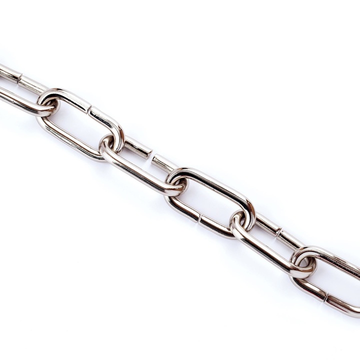 Lant pentru lampi suspendate, 60x49x6 mm, 1m, alama nichelata ORION