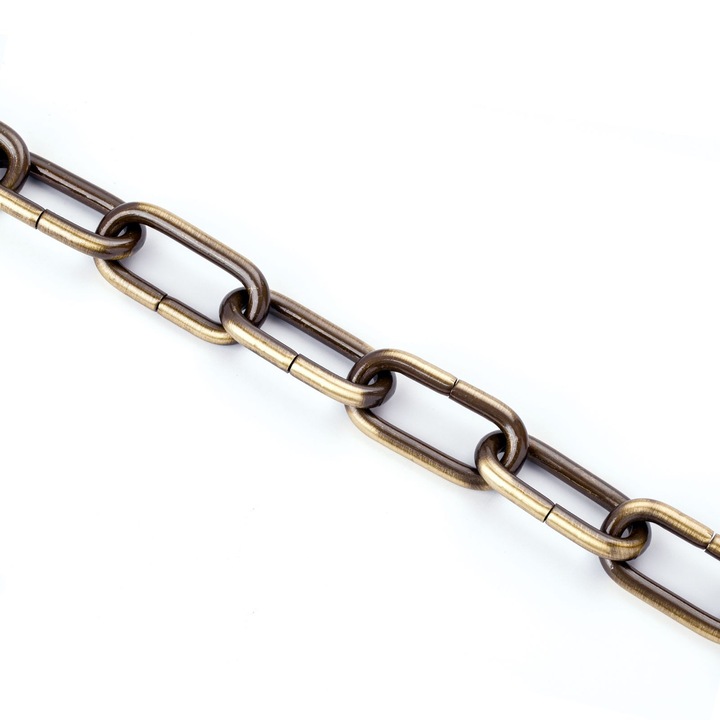 Lant pentru lampi suspendate, 60x49x6 mm, 1m, alama antica ORION