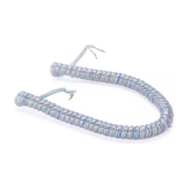 Cablu spiralat pentru Suspensie, PVC, 3x0, 75 mm², 45cm, Subtire, Finisaj transparent ORION