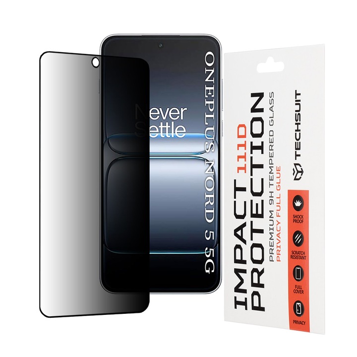 Folie pentru OnePlus Nord 5, Full display, Sticla, Danex, Privacy