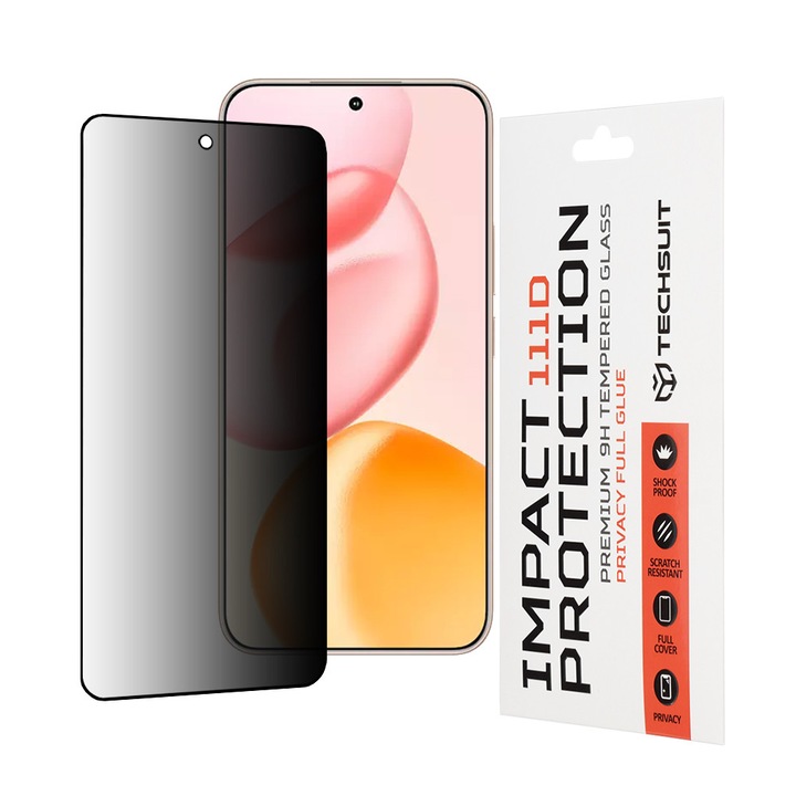 Folie telefon 111D Privacy Full Glue Honor 400 Negru