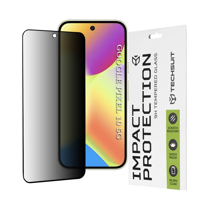 Folie sticla pentru Google Pixel 10, 111D Privacy Full Glue, Black