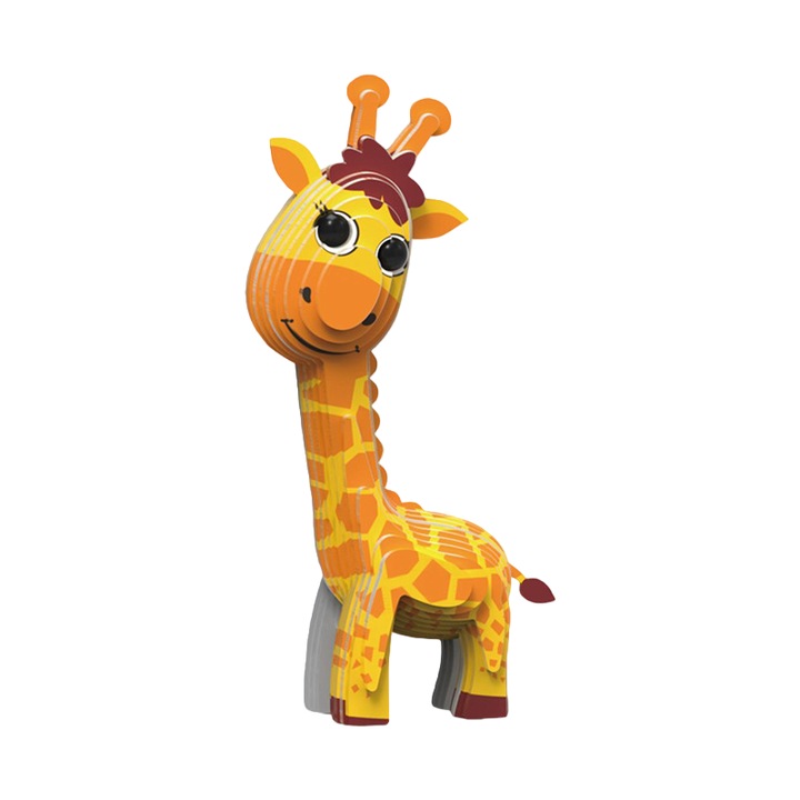 3D пъзел за деца, жираф, оранжев, 11x4x18.5см
