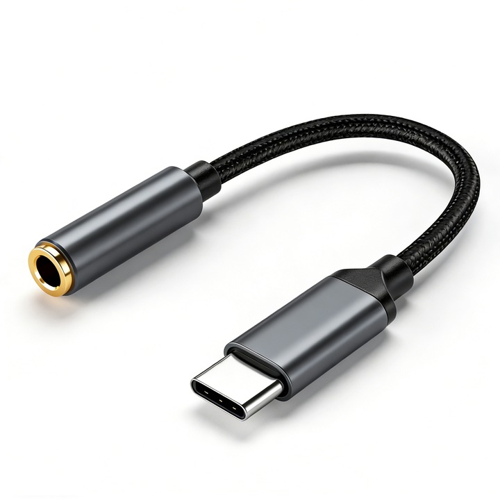 Adaptor audio CeruleTree USB Type C/Jack 3.5 mm, mic, usor