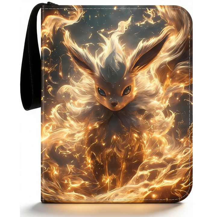 YOUKUKE Pokemon kártya album, 400 férőhelyes, vízálló, 18x24x4cm