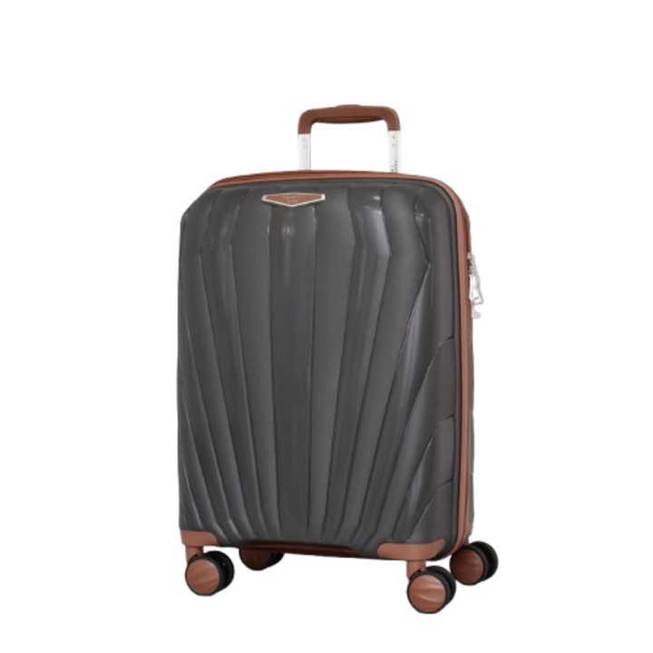 Troler PERFECT++LINE PP 8011, Extensibilă, 55/37/23 cm, Gri închis