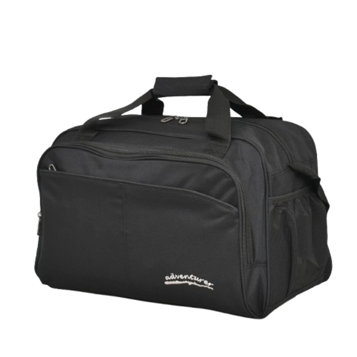 Geantă de mână 2951-1, Textil, 42/29/20 cm, Neagră