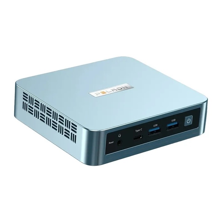 Mini PC Peladn WI-6 N150, 16GB RAM, 512GB SSD, Albastru, 124x112x35mm