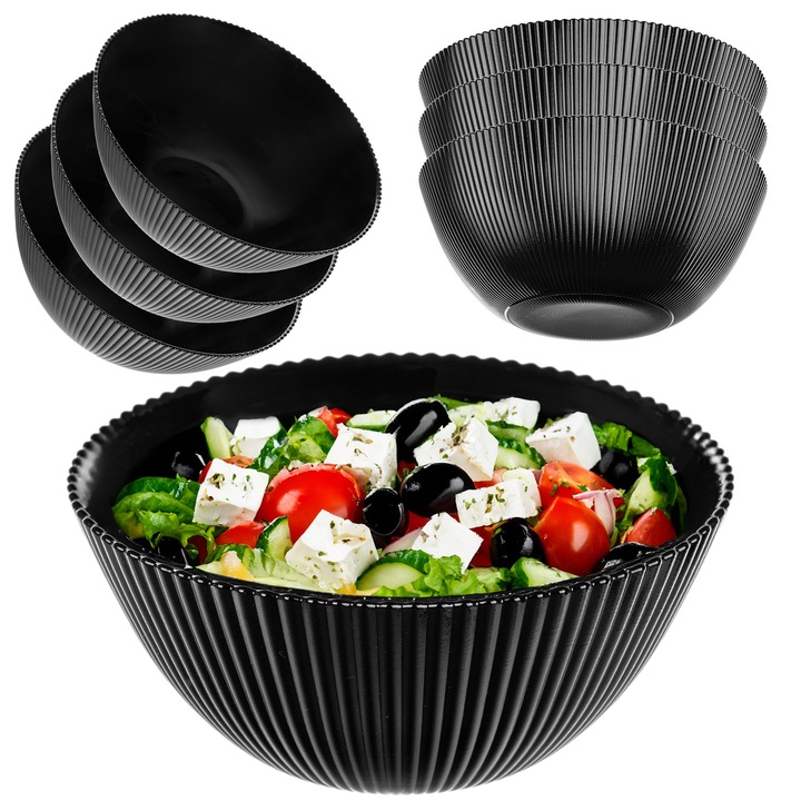 Boluri KADAX set 3 bucati, sticla, 15.2x7cm si 20.3x9cm, alb sau negru