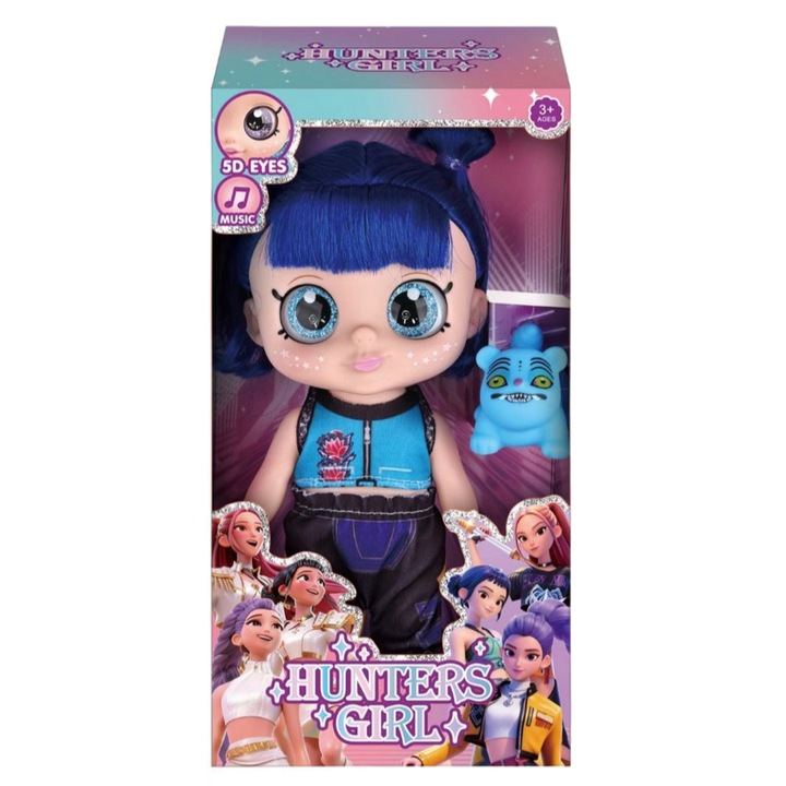 Фигурина Witch Hunters, очарователен дизайн, пухкава пола, синя коса, 33см