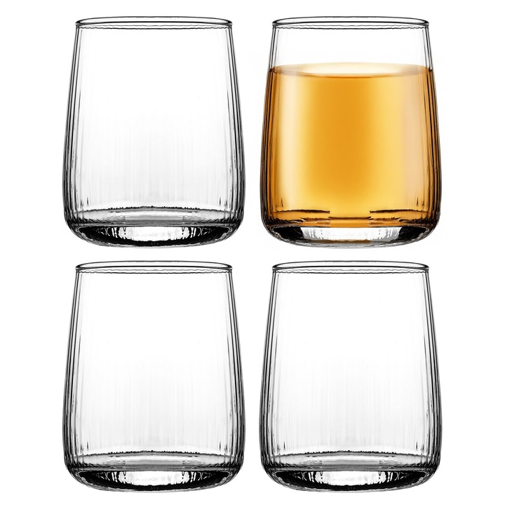 Set pahare KADAX, 250ml, 6 bucati, design elegant, sticla transparenta