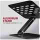 AXAGON STND-LQB állvány laptophoz és tablethez max 17 "3", 280x255x54mm, állítható, aluminium, fekete