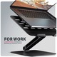 AXAGON STND-LQB állvány laptophoz és tablethez max 17 "3", 280x255x54mm, állítható, aluminium, fekete