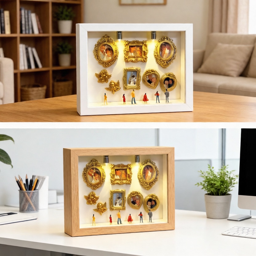 Modele Rame Diy Rama foto 3D Muzeu in Miniatura DIY, Vitrina Expozitionala cu Efect de ...