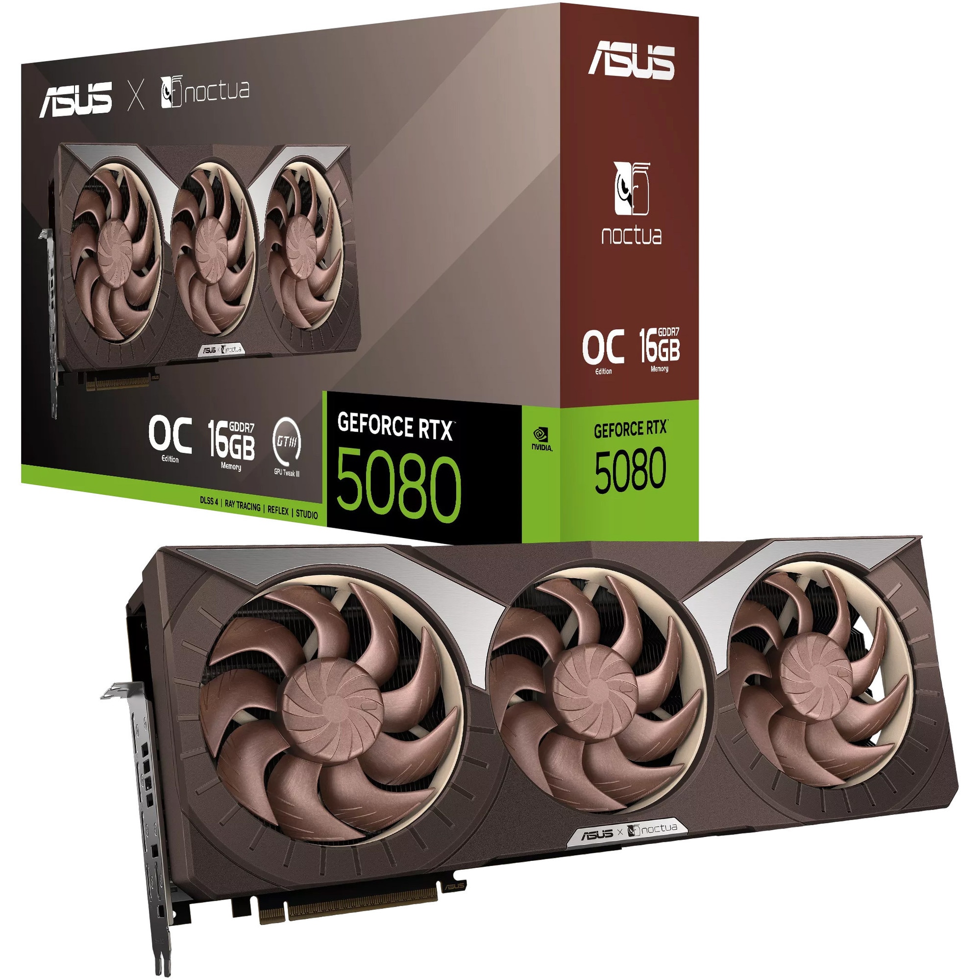Placa video ASUS GeForce RTX™ 5080 Noctua OC Edition, 16GB GDDR7 , 256-bit