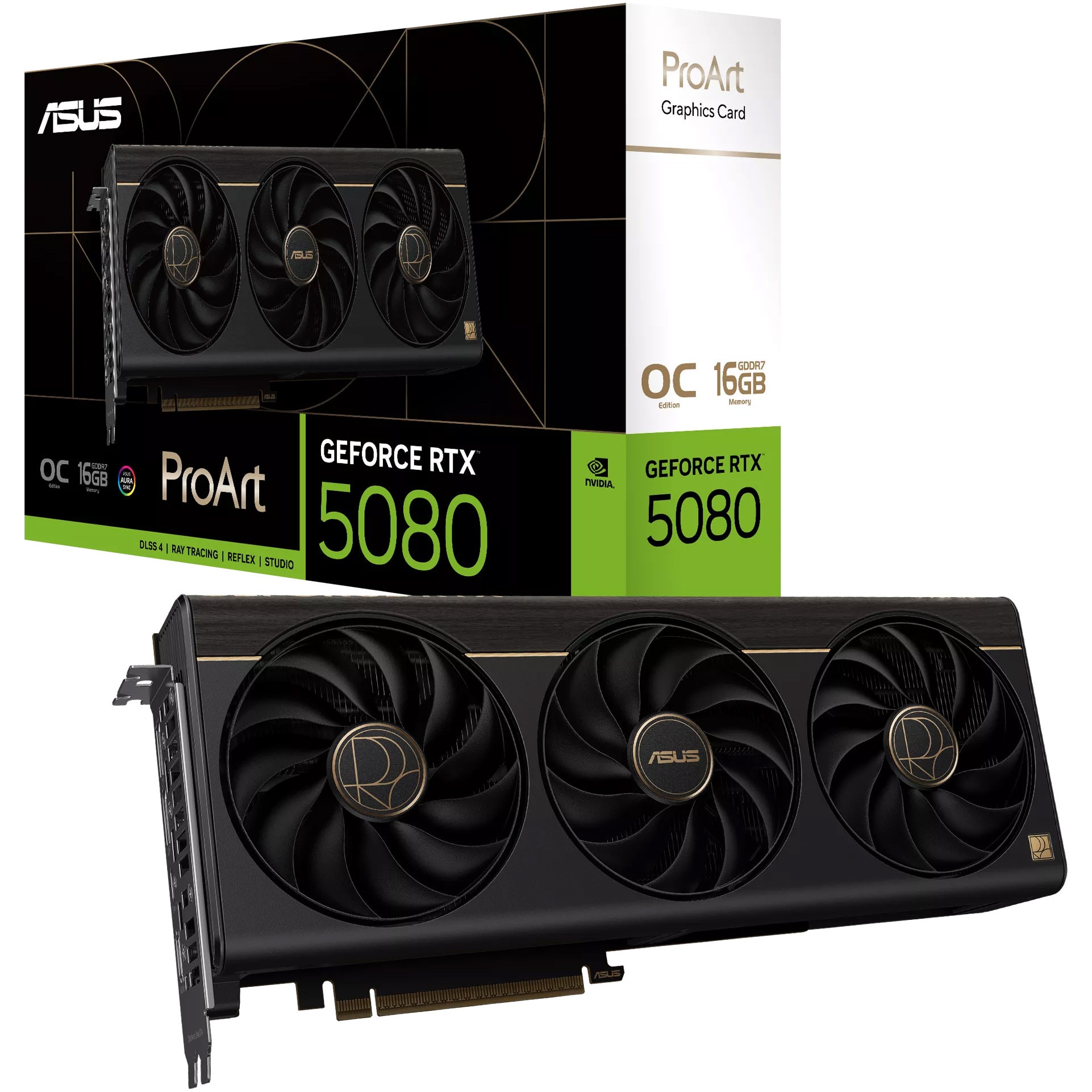 Placa video ASUS ProArt GeForce RTX™ 5080 OC Edition, 16GB GDDR7, 256-bit