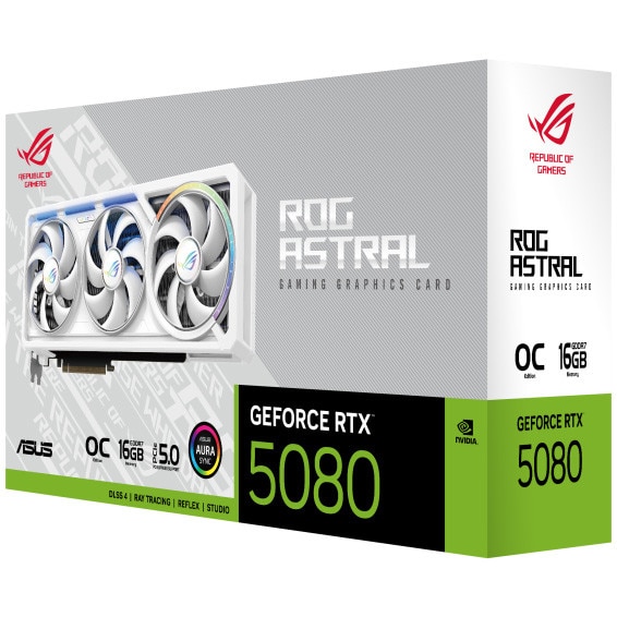 Placa video ASUS ROG Astral GeForce RTX™ 5080 OC White Edition