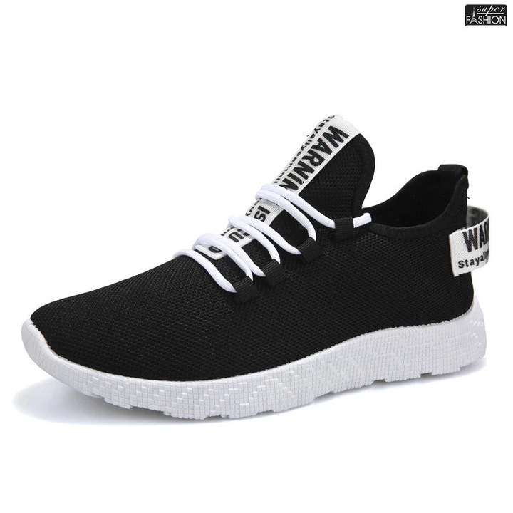 Pantofi sport "superfashion htms-47 black white"
