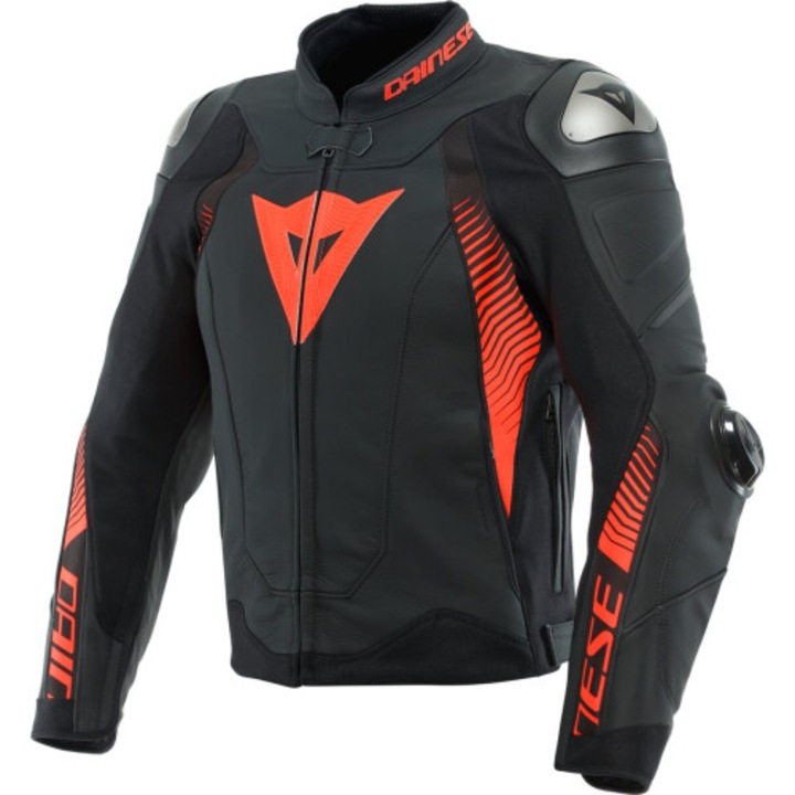 Geaca DAINESE SUPER SPEED 4 BLACK MATT FLUO RED 54