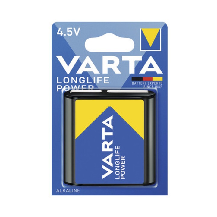 Baterie plata pentru lanterna verticala Varta Longlife Power 4, 5V