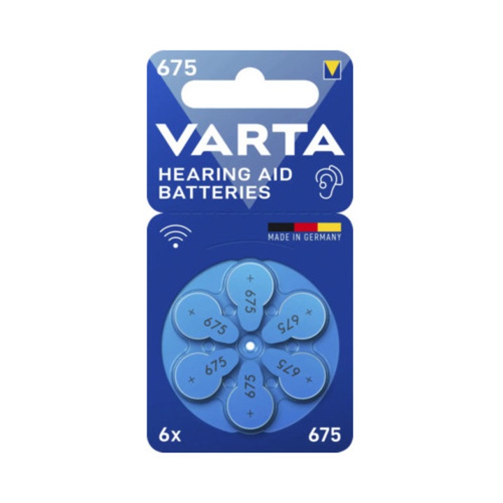 Baterii aparat auditiv Varta 675 1, 45V, pachet 6 bucati
