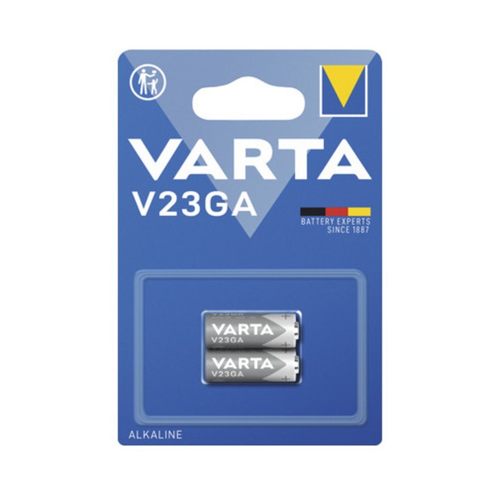 Baterii alcaline Varta V23GA 12V 52mAh, pachet 2 bucati
