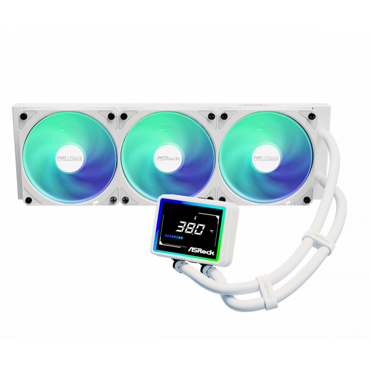 Cooler Procesor ASRock Challenger White 360 Digital, radiator 360 mm ...