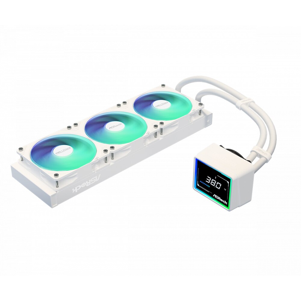Cooler Procesor ASRock Challenger White 360 Digital, radiator 360 mm ...