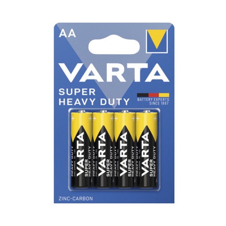 Baterii zinc-carbon Varta AA 1, 5V pachet 4 bucati