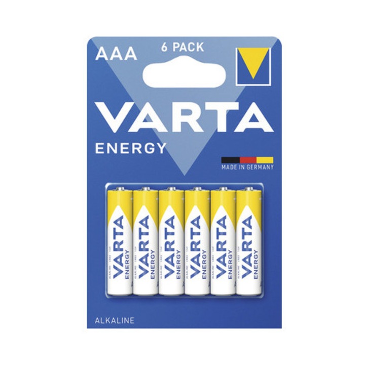 Baterii alcaline Varta AAA 1, 5V pachet 6 bucati