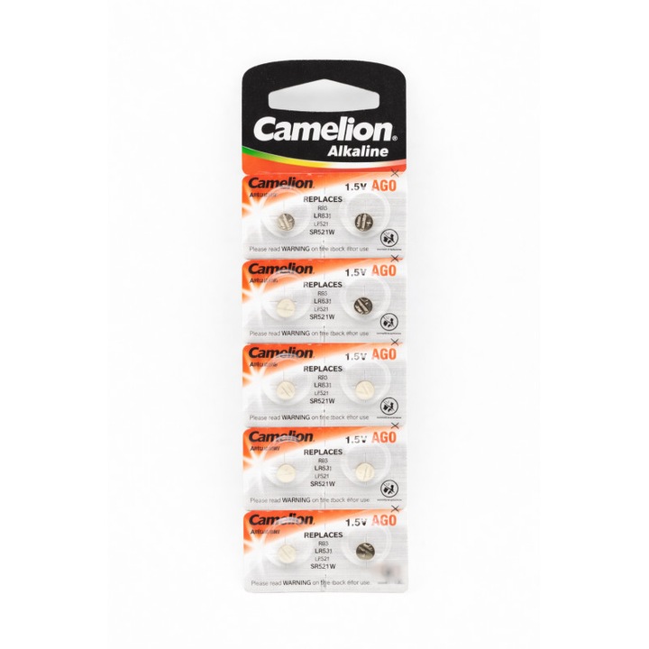 Baterii AG0 Camelion alcaline set 10 buc pentru ceasuri