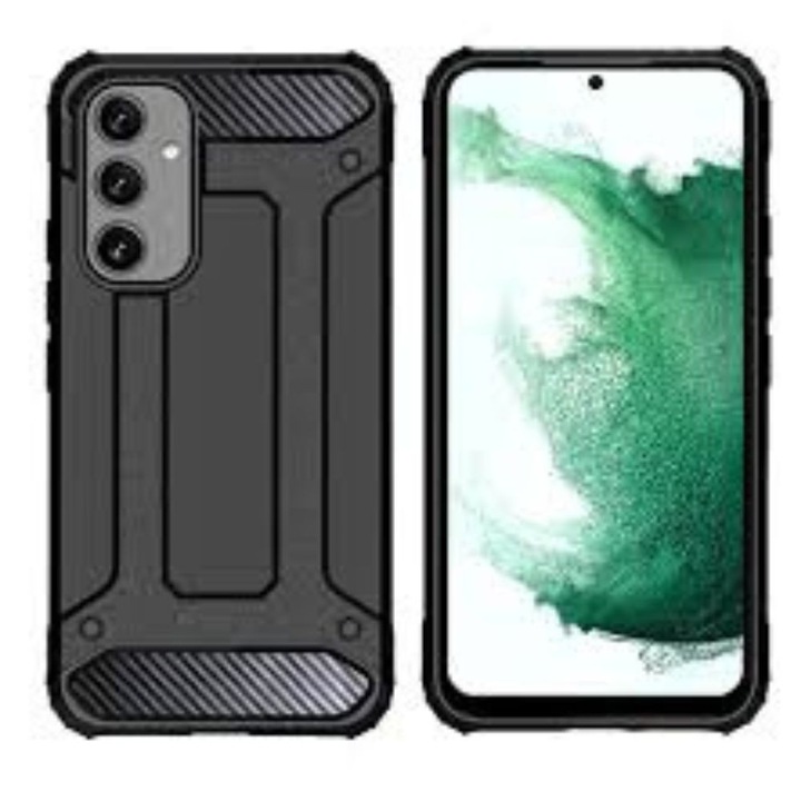 Armor tok, G-tech hibrid, Samsung Galaxy S21 Plus kompatibilis, karbon és polikarbonát, fekete