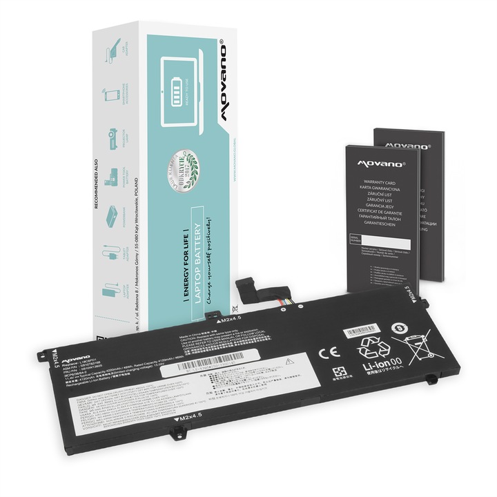 Movano L18C6PD1 L18M6PD1 laptop akkumulátor Lenovo ThinkPad X13 X390 X395, Li-Ion