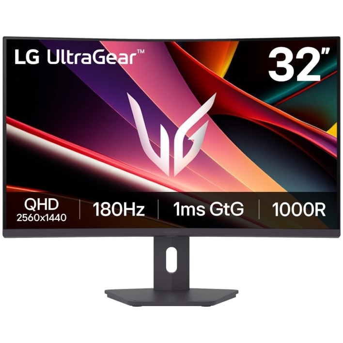 Monitor Gaming Curbat LG UltraGear™, 31.5", QHD (2560x1440), VA, 180Hz, 1ms (GtG), HDR10, AMD FreeSync™, VESA Adaptive Sync, OnScreen Control (LG Screen Manager), HDMI, DisplayPort