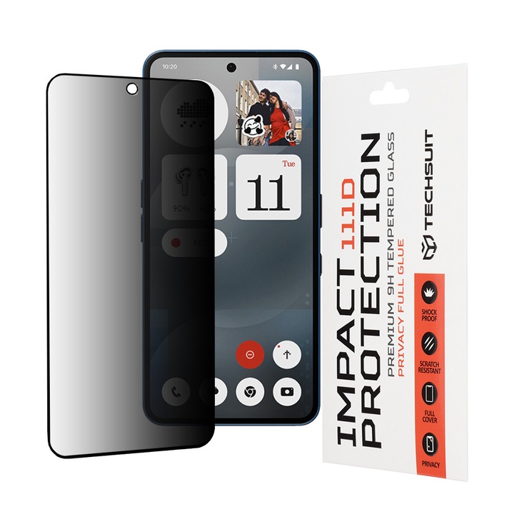 Husa Protectie Compatibila cu Nothing Phone (3a) / (3a) Pro, Tim, Black