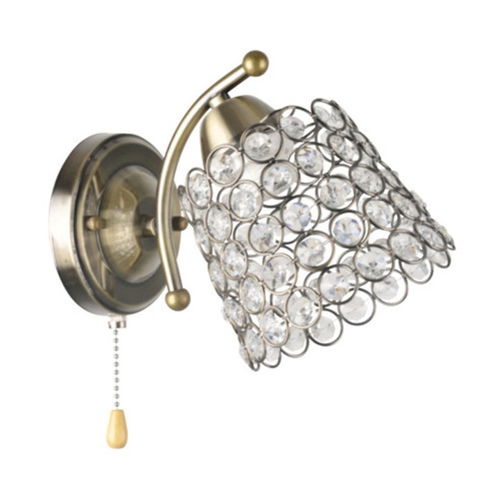 Aplica perete interior in jos Klausen Myrna E27 max. 1x11W, bronz