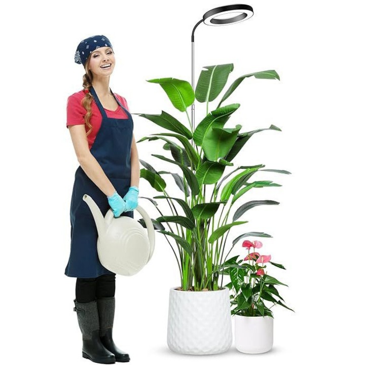 Socodox LED növénytermesztő lámpa, állítható, USB, teljes spektrumú, meleg fehér, 6.3x35-155cm