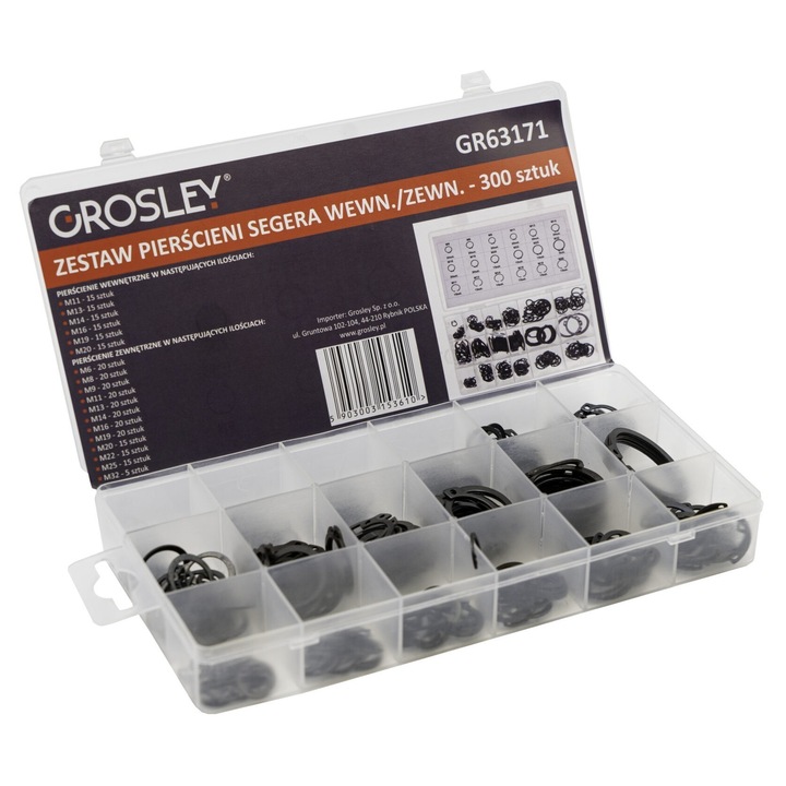 Set inele Seeger GROSLEY exterior-interior – 300 buc