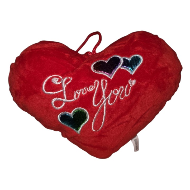 Perna Inimioara, material flanelfleece, 21cm*16cm, Rosu