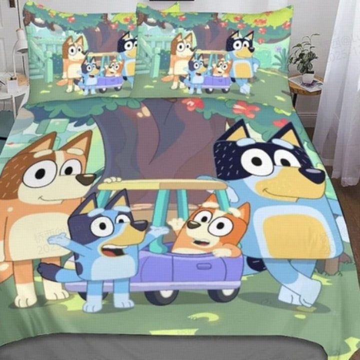 Lenjerie de pat set, model desen animat, imprimata, 150x200cm