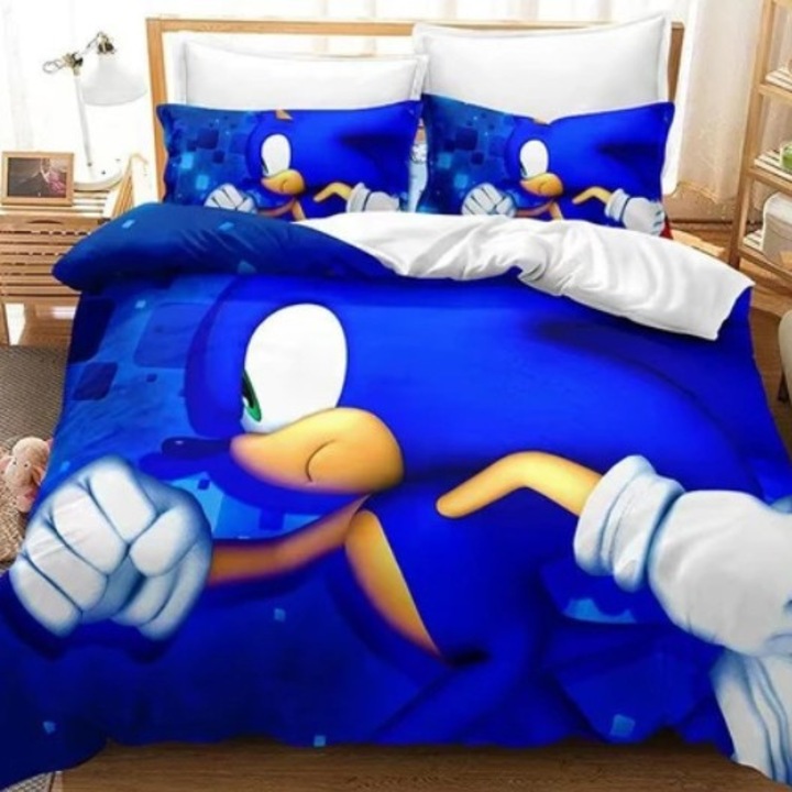 Lenjerie de pat set, model desen animat, imprimata, 150x200cm